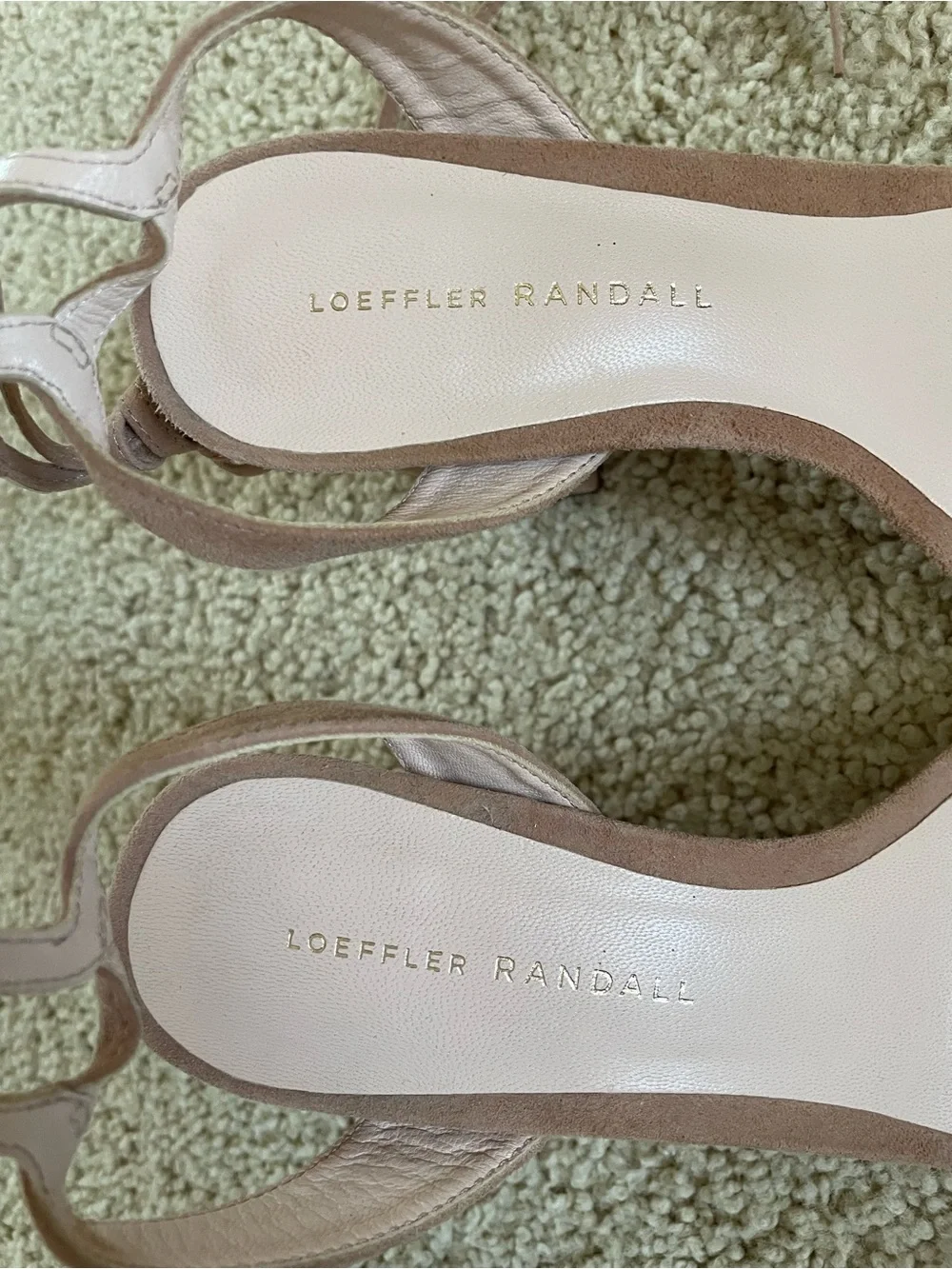 Loeffler Randall Blush Suede Crystal-Stud Ankle-Tie Sandals